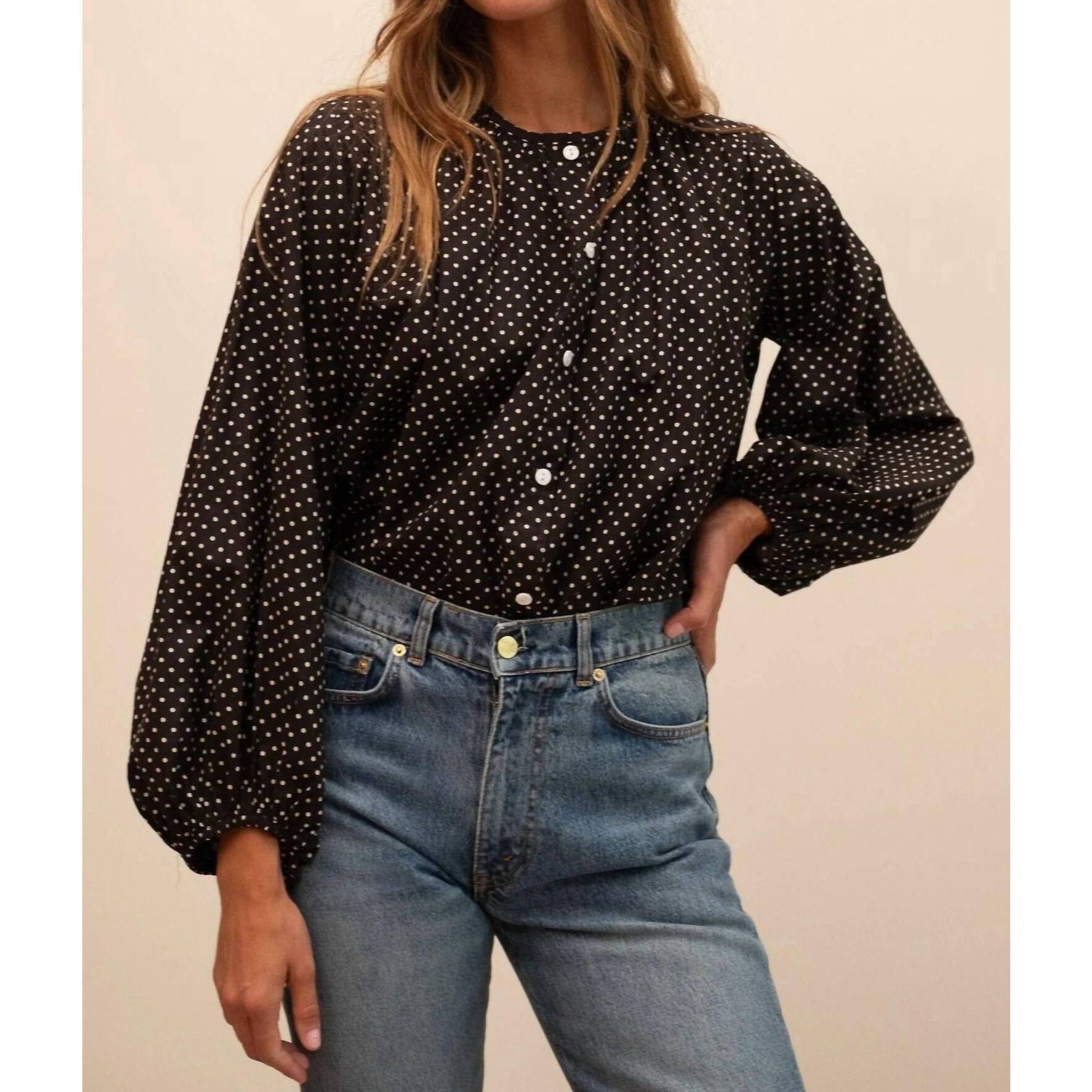 New Mille Cecily Top In Polka Dot